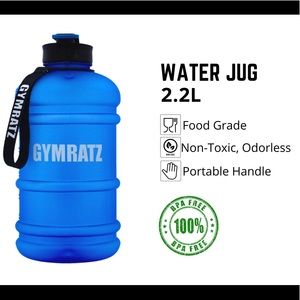 2.2L Gymratz Frosted Blue Jug - BPA FREE